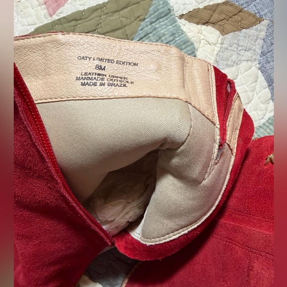 Matisse Limited Edition Caty Star Studded Red Suede Boots: Size 8 - Picture 9 of 13